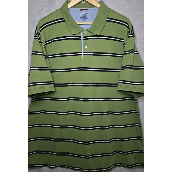 Wrangler Other - Wrangler Jeans Co Polo Real Comfortable Shirt, Sz 2XL, Green Stiped